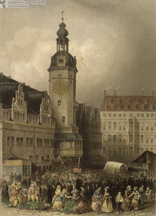 Center of Leipzig (c. 1850)